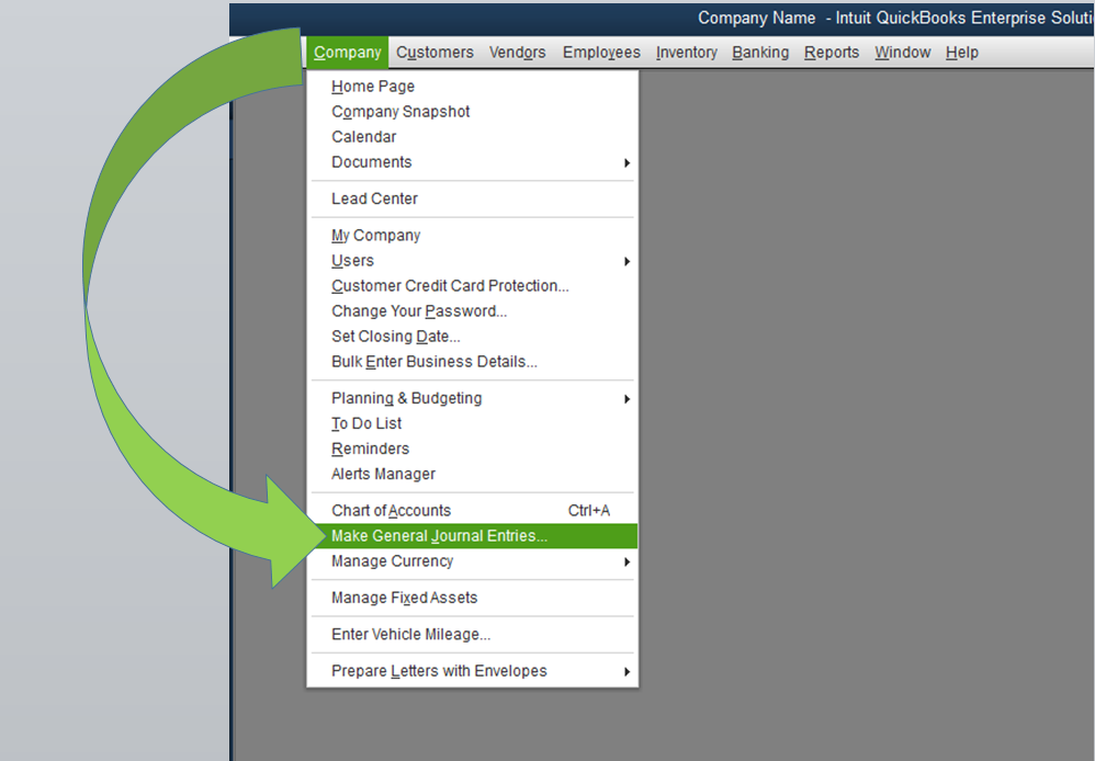 Create a journal entries in quickbooks