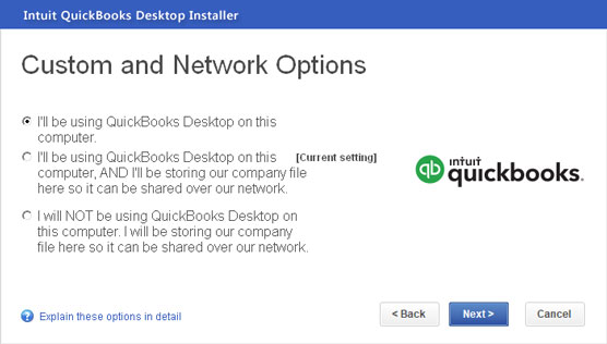 QuickBooks download : custom and network installation methods